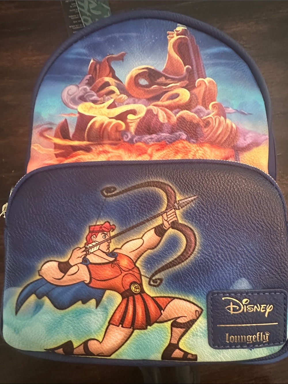 Loungefly Blue Disney Hercules Graphic Mini Backpack